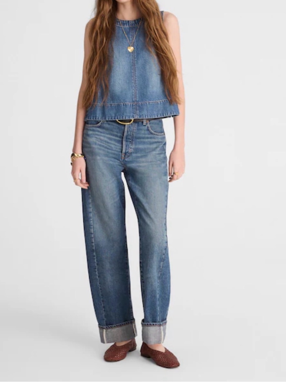 Madewell The Pieced Barrel Leg Jean Size 23 Full Length